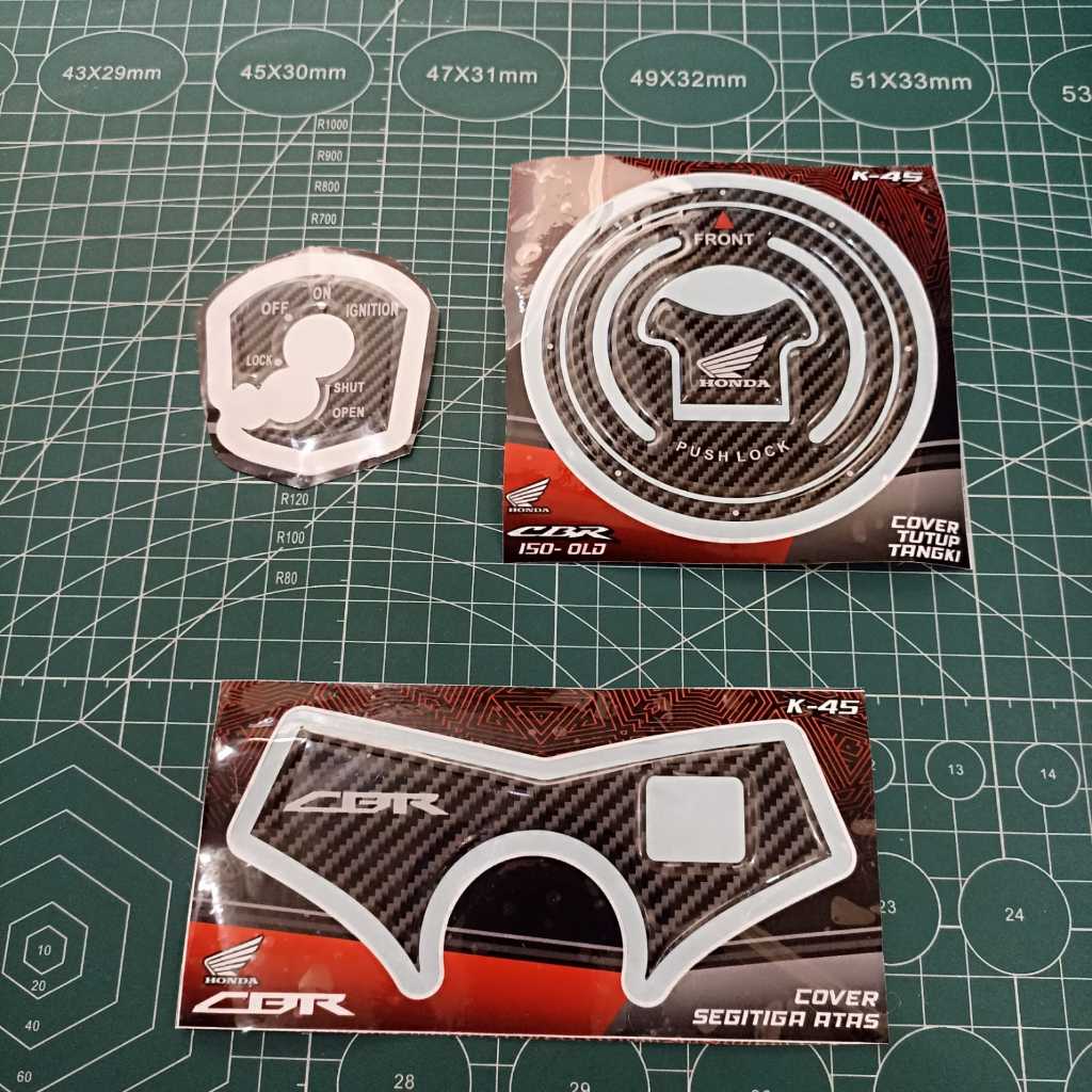 ID PAKET SET CBR 150 LAMA EMBLEM TIMBUL TUTUP TANKI SEGITIGA STANG KUNCI HONDA CBR