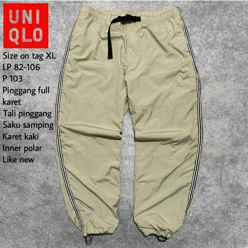 Celana training polar Uni qlo ori joger pant celana gunung celana olahraga unisex jumbo sweatpant li