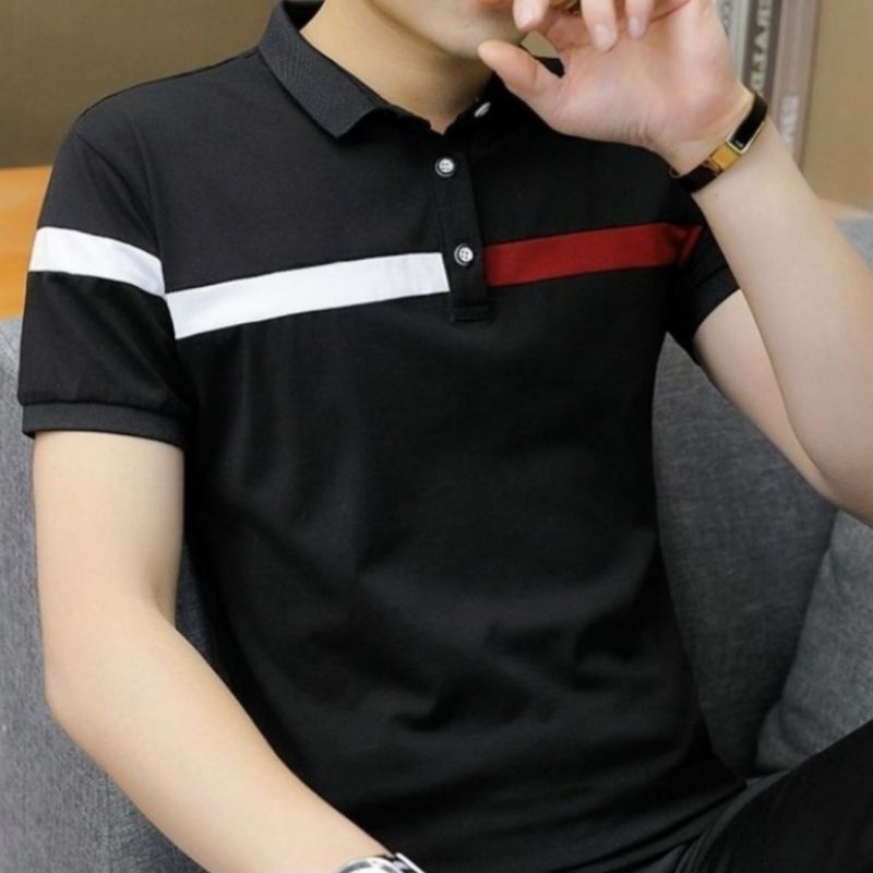 Kaos Pria Polo Shirt Kerah & Kancing-Kaos Pria Distro Polos
