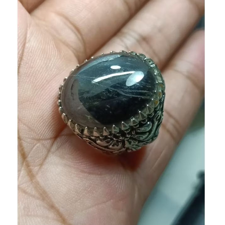 cincin Batu akik Bulu macan Lumajang (Bulma) asli reallpict original