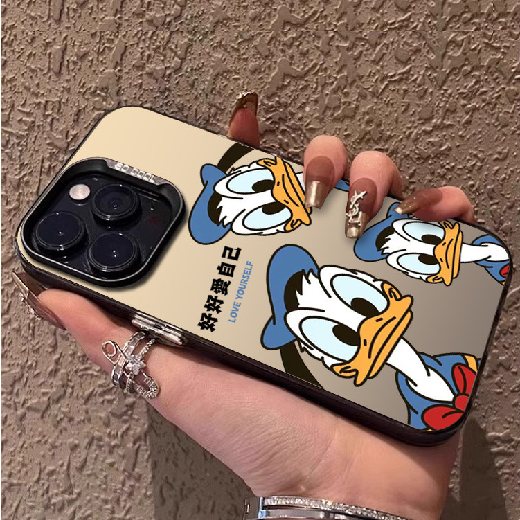Donald Bebek Kartun Silikon Buram Lucu Casing hp iPhone 7 PRO MAX XS XR 6 11 12 13 14 15 PLUS