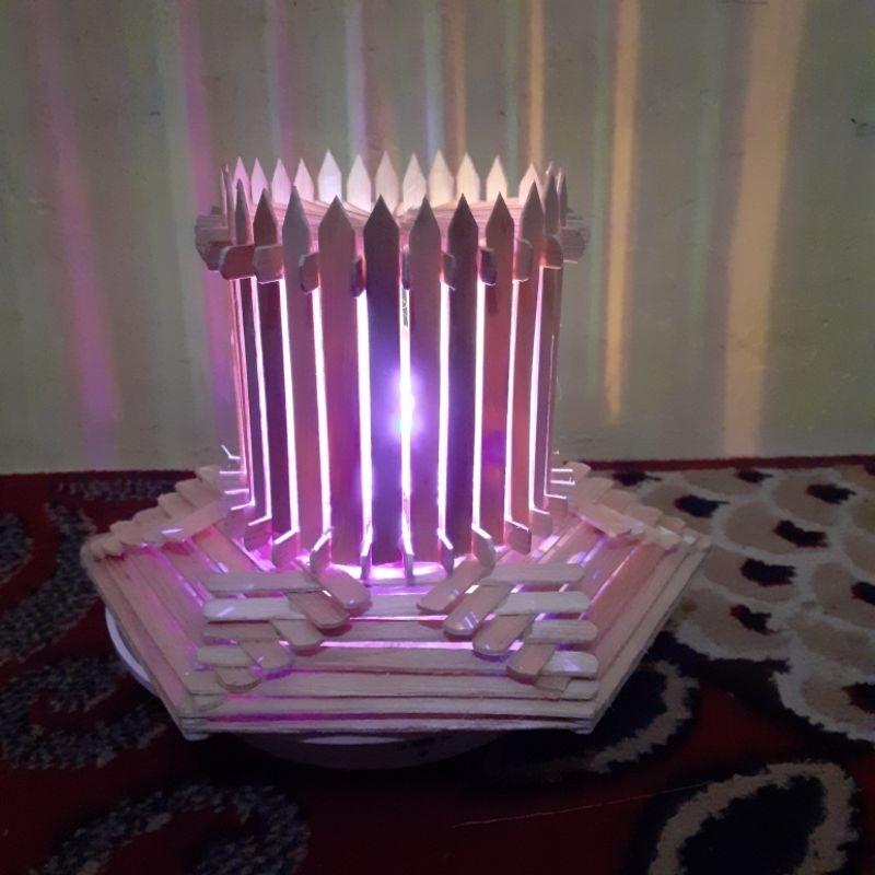 Lampu Led kamar dari stik eskrim//kerajinan dari stik es krim