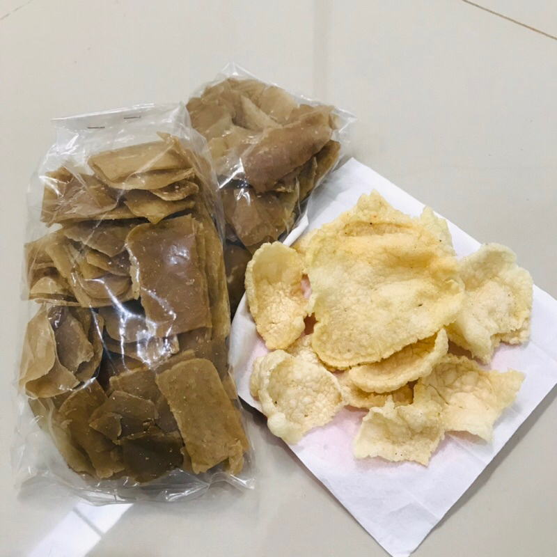 Krupuk lemi rajungan (telur rajungan)