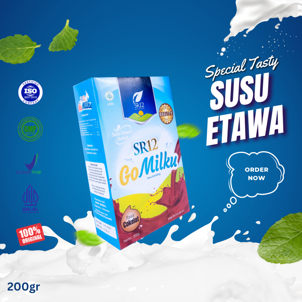 

Gomilku Cokelat 200gr SR12 Susu Kambing Etawa Rendah Lemak Tinggi Kalsium Bebas Gula
