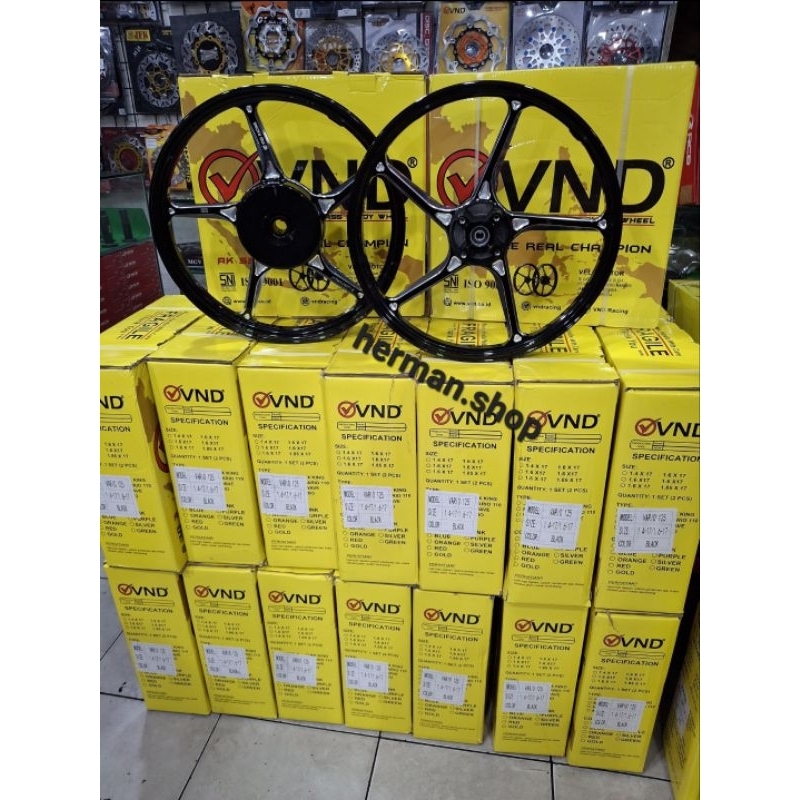 VELG VND VARIO 125 / VARIO 150 / BEAT / SCOOPY / GENIO / VARIO AK55 R17 R14 - Velg vnd r17 2tone var