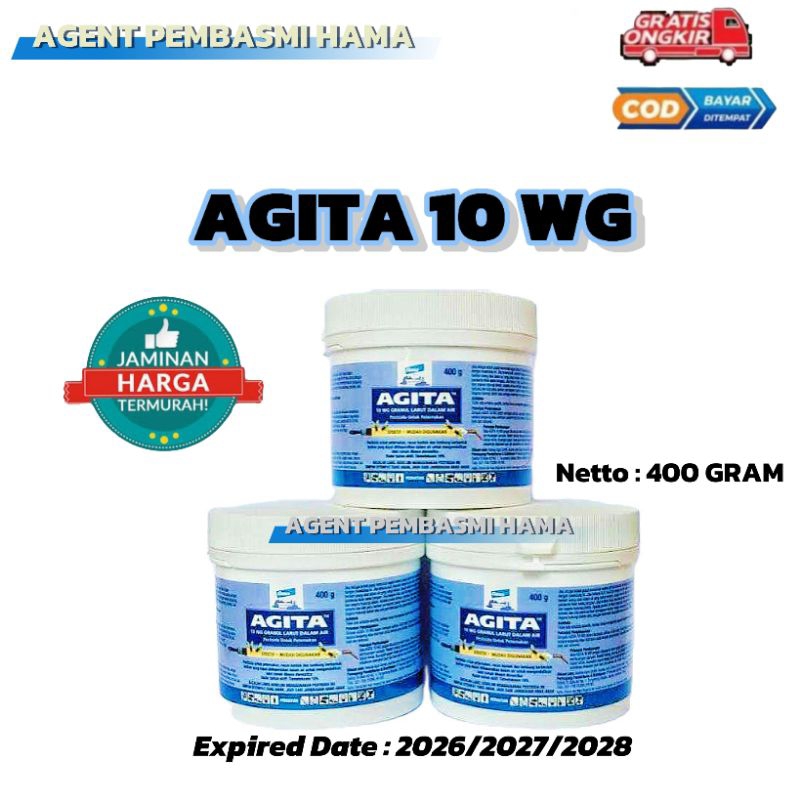 AMPUHH AGITA 10 WG 400 GRAM SEGEL ORIGINAL Obat Anti Lalat Paling Ampuh Pembasmi Lalat Kualitas