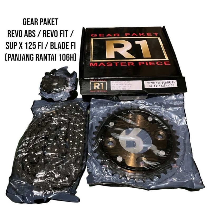 GEAR PAKET GEAR SET REVO ABS BLADE SUPRA X125 FITNEW 428H-106/37T-14T R1