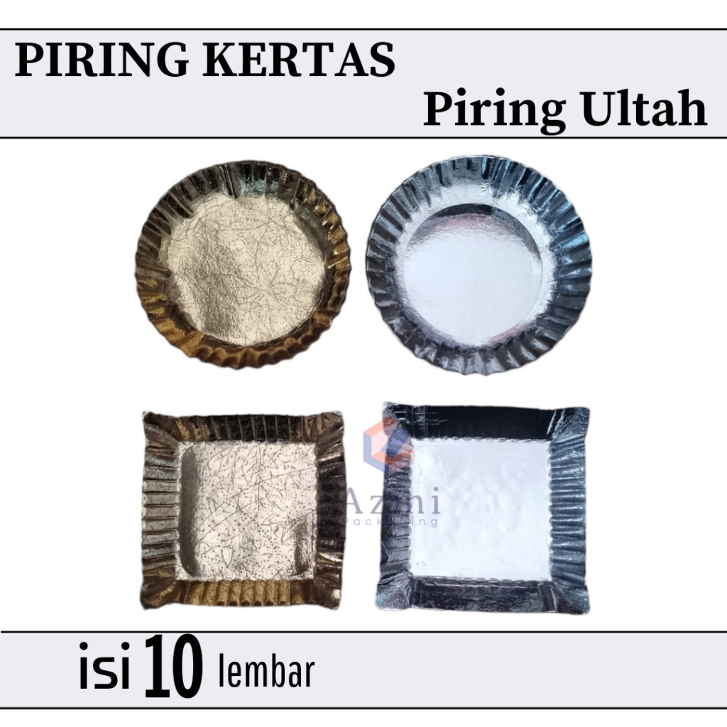Piring Kertas Gold dan Silver Piring Ultah Piring Kue Alas Kue Ultah Alas Kue Tart Piring Pesta