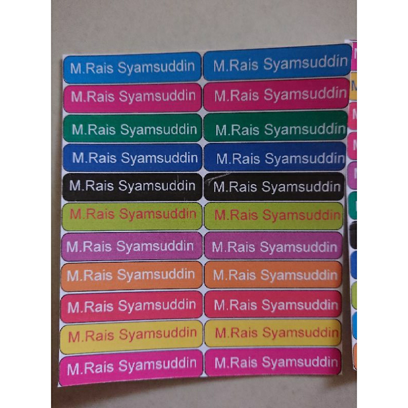 

(NauraStire) label nama ATK 55pc