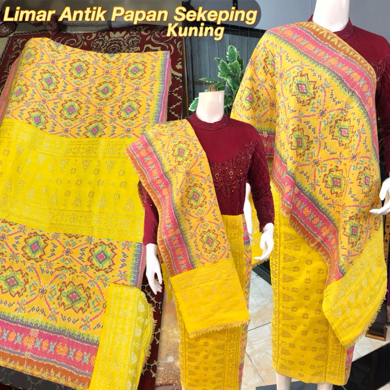 Songket Limar Antik Papan Sekeping Kuning /songket tenun asli palembang /ilham songket palembang