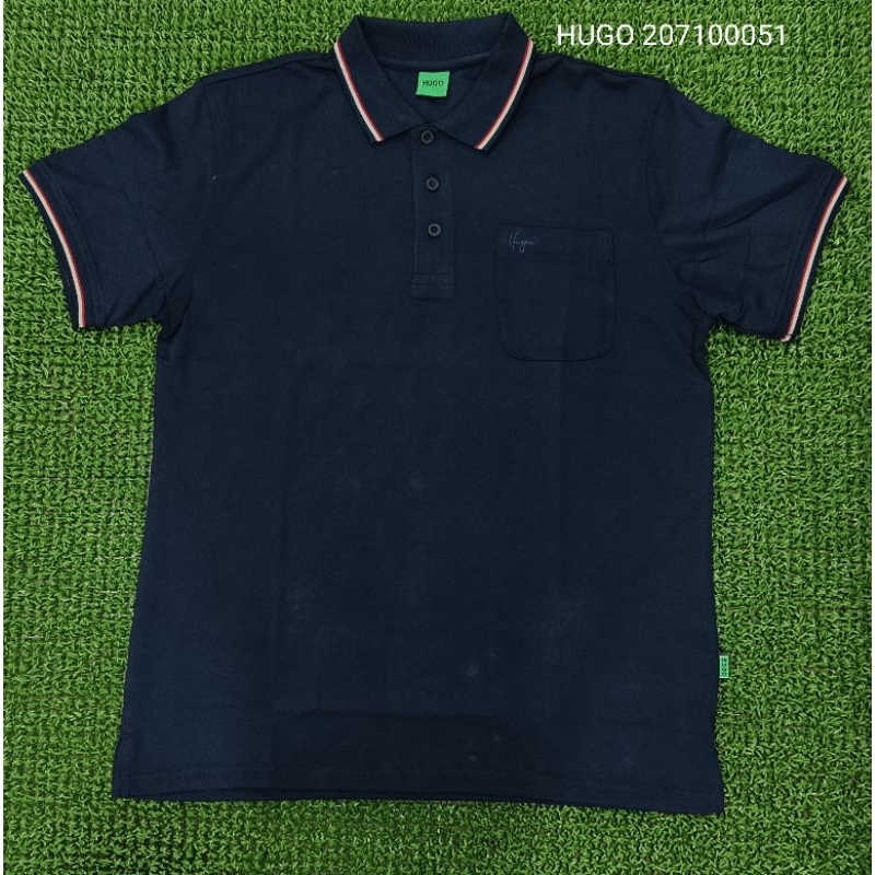 kaos kerah pria, kaos kerah cowok, wangky cowok bahan katun brand HUGO original