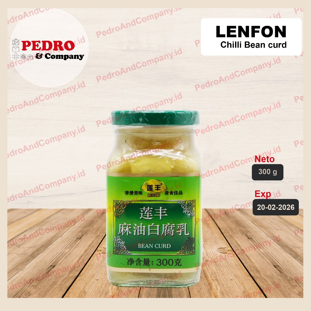 

Lenfon Chili bean curd tahu putih cabe 300 gram soy bean