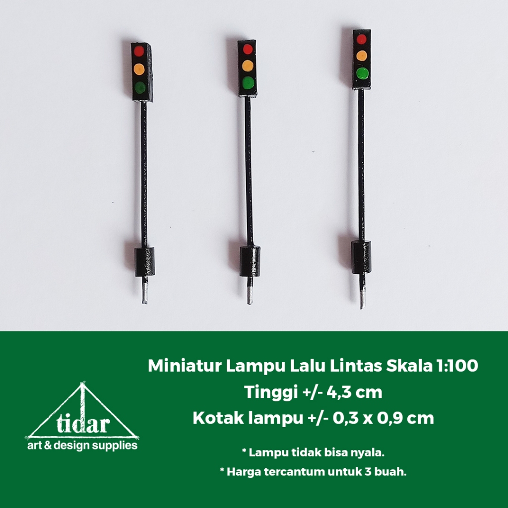 

[MR] MH - Miniatur Lampu Lalu Lintas Skala 1:100 - Traffic Light - Rambu Jalan #1