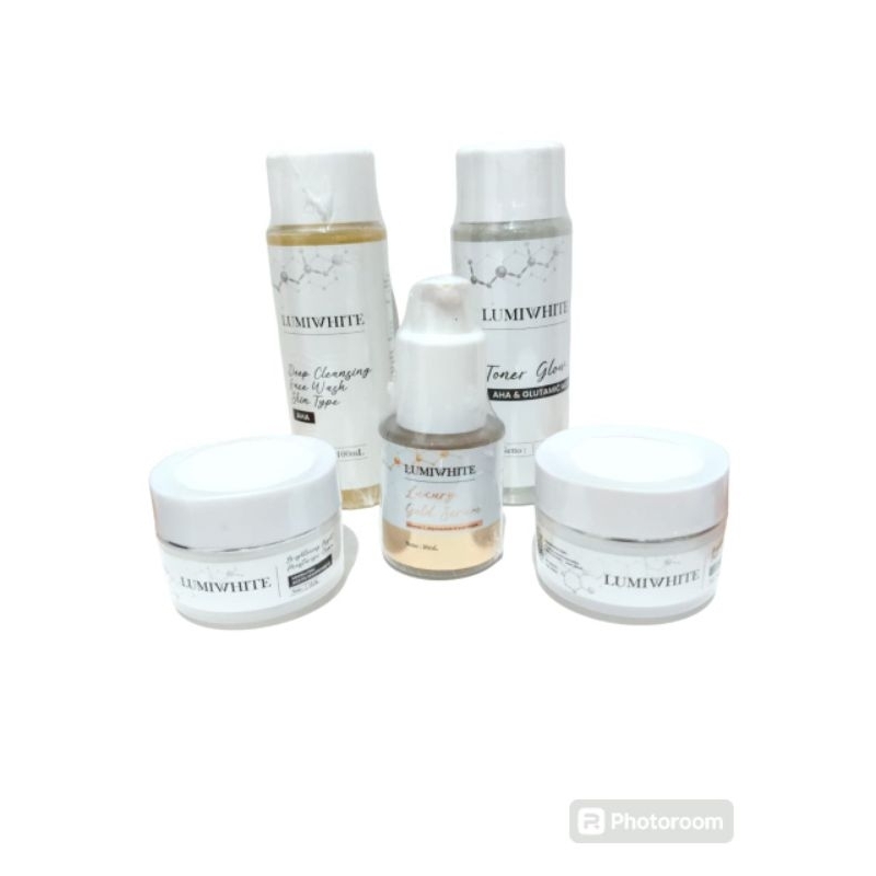 New Paket Skincare Luxury Gold Serum Lumiwhite 5in1
