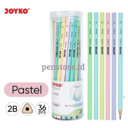 

36pcs Pensil 2B Joyko P-8130 Pastel lucu / Pensil Anak / Pensil Sekolah / Pensil Kayu