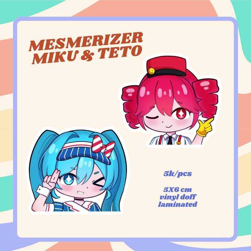 

Mesmerizer Miku Teto Sticker Fan Merchandise Vocaloid