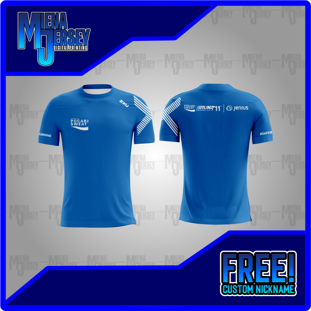 JERSEY RUNNING POCARI SWEAT / KAOS POCARI / BAJU POCARI FREE CUSTOM NICKNAME