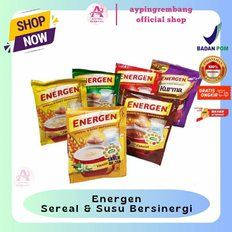 

ENERGEN Sereal & Susu Bersinergi (Renceng) | Sereal Renceng Murah