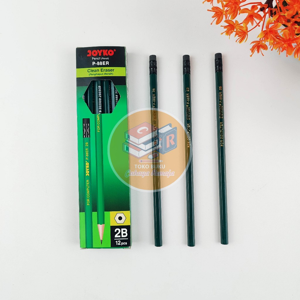 

Pensil Joyko 2B 1Pak isi 12pcs Pencil Penghapus Ujian Komputer