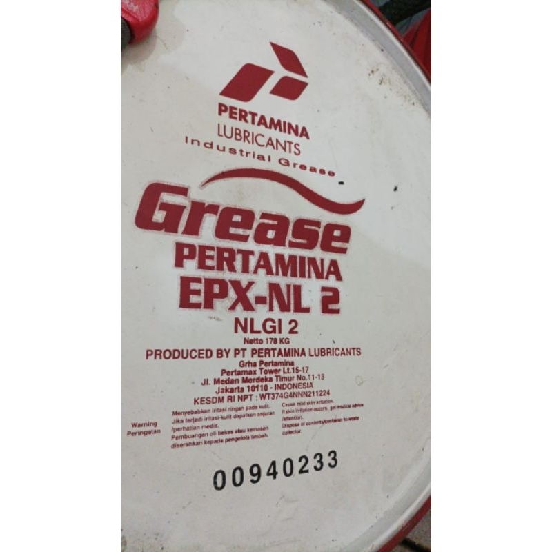 MINYAK GEMUK/GREASE PERTAMINA EPX-NL2 NLGI 2 178KG