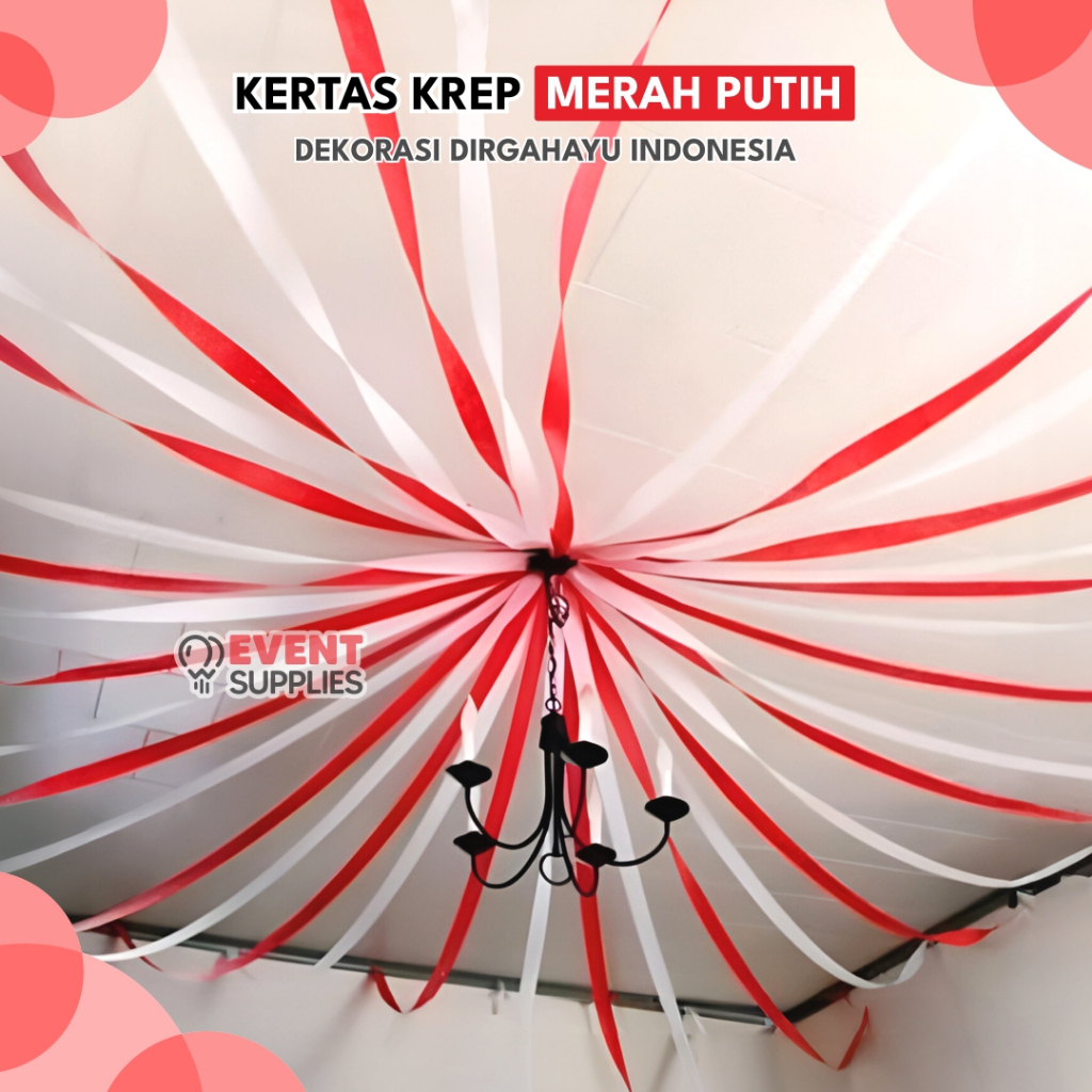 

Kertas Krep Merah Putih Potong Hiasan HUT RI Kemerdekaan