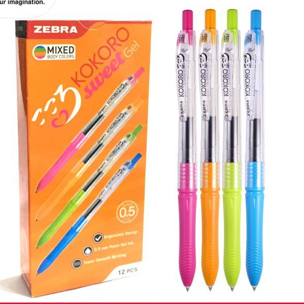 

Per Pcs Pulpen Gelpen Clip KOKORO Zebra Warna 0.5 mm