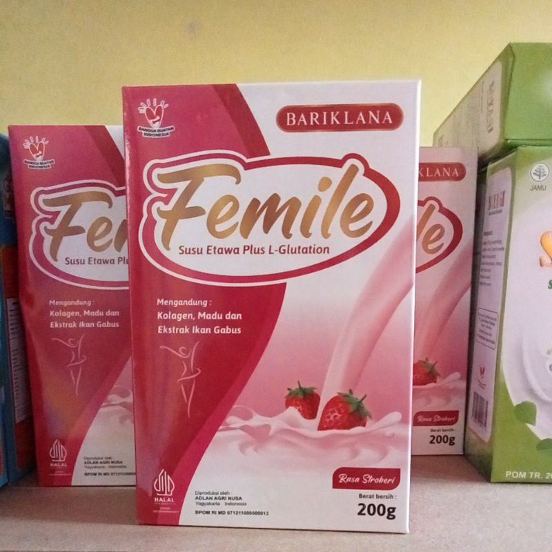 

Femile susu kambing etawa Plus L-Glutation dan colagen