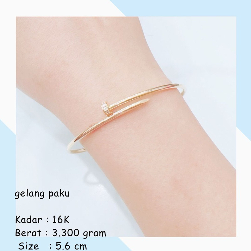 GELANG EMAS PAKU berat 3.300gr kadar 16k