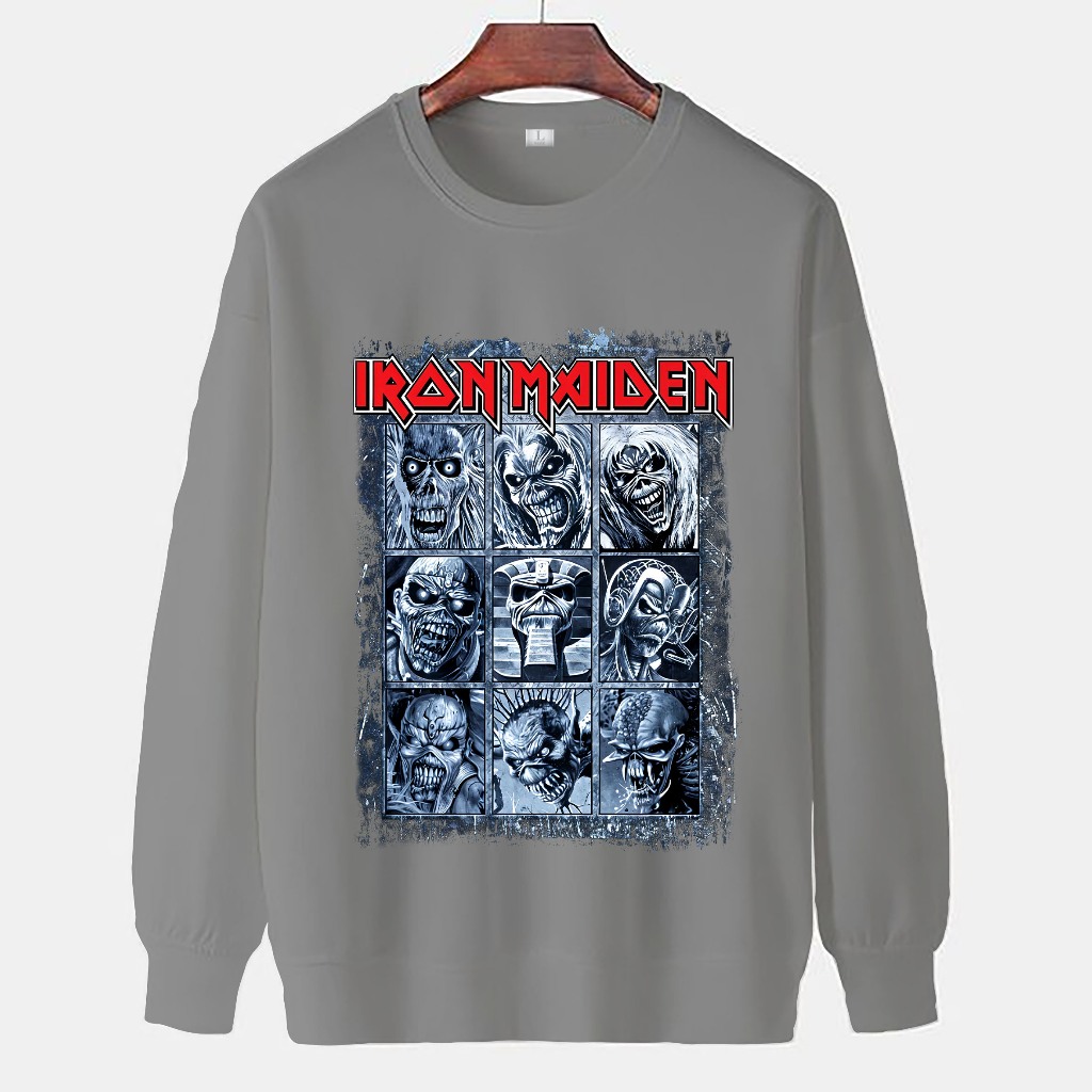 Marcheline, Sweater Crewneck, Sweater Distro, Iron Maiden