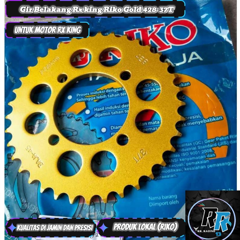 Gir Gear Belakang Gold  Gir Belakang RX KING RXKING Rx King Riko Gold 428-37T