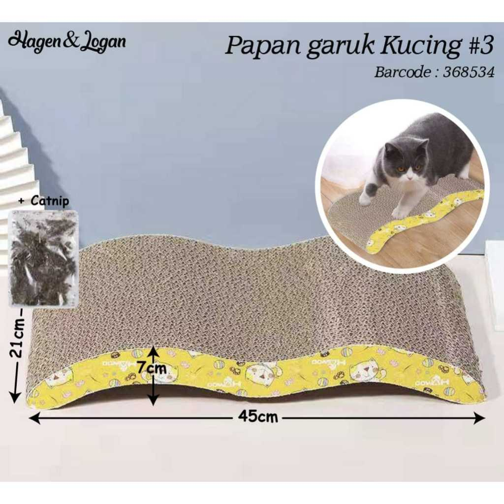 Papan Garuk Kucing #3 & Papan Garuk Kucing #3 - Mainan Papan Garukan Kucing - Cats Scratching Pad