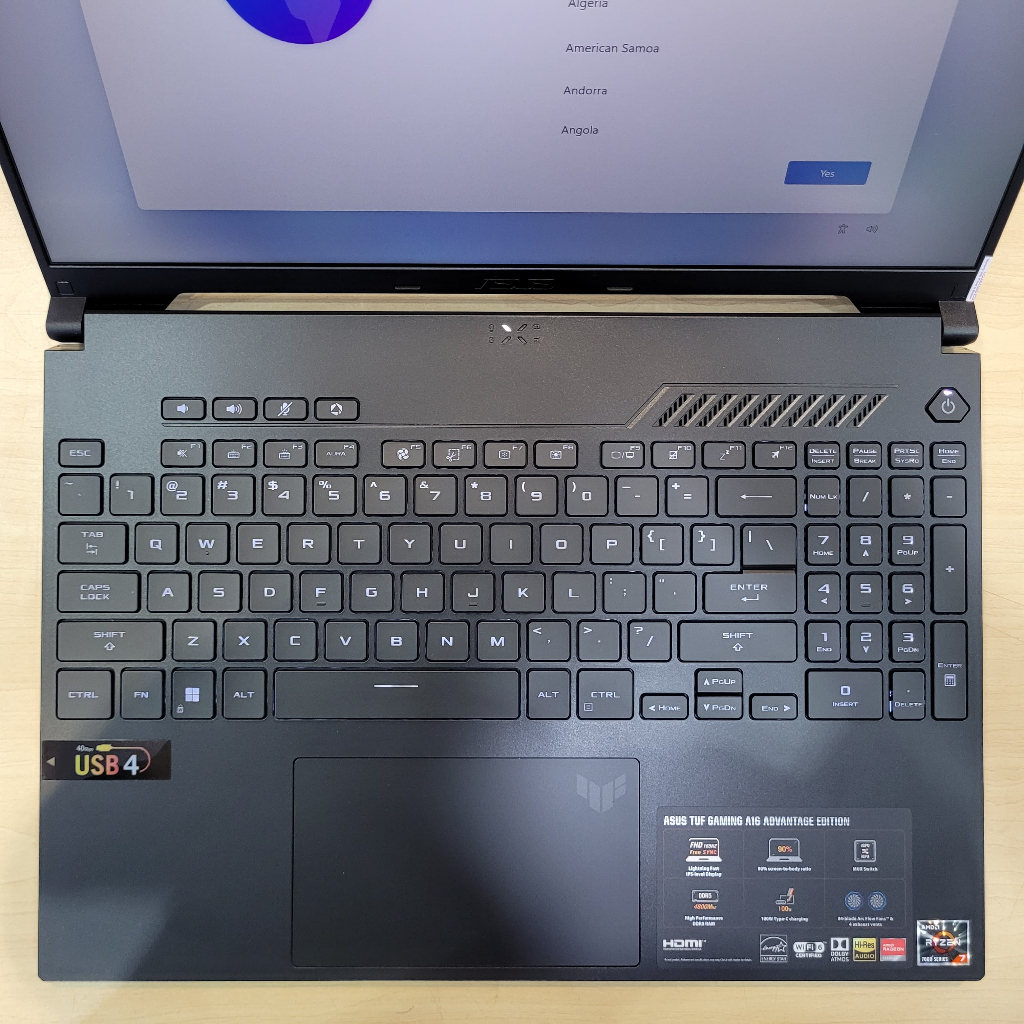 Laptop Gaming Asus TUF A16 FA617NT AMD RYZEN 7 7730HS 16GB DDR5 RX 7700S 8GB 16.0 IPS WUXGA BLACK