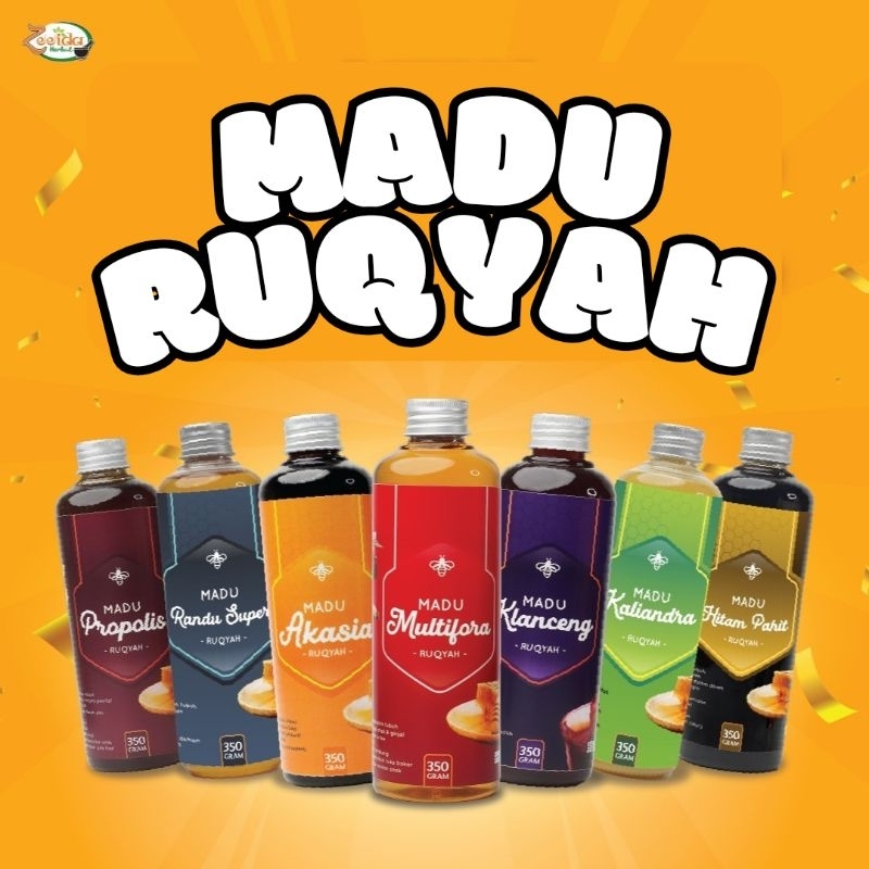 

MADU RUQYAH MURNI ZEEIDA HERBAL | Madu Kaliandra Propolis Randu Super Hitam Pahit | Madu Zeeida