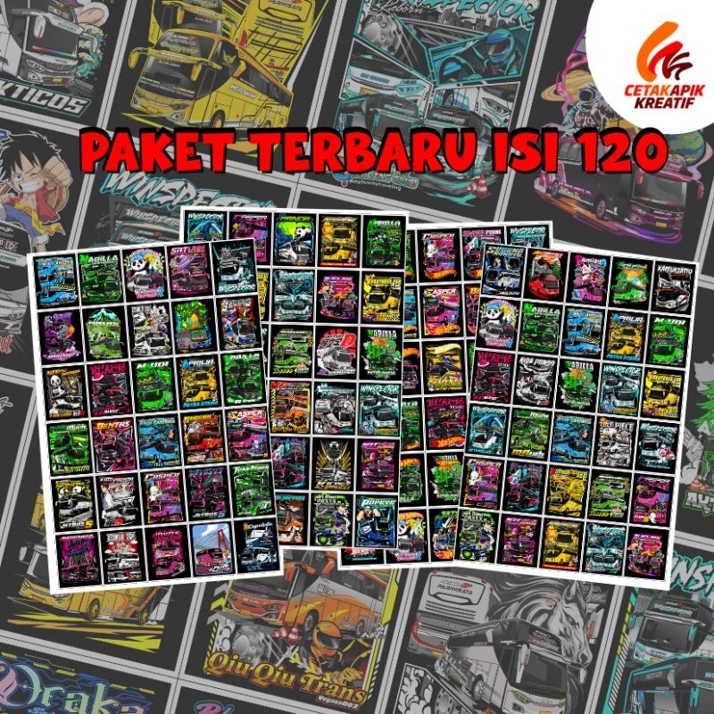 

(isi 120pcs)Stiker Bus Mania Viral Terbaru Stiker Bus Artis Termurah Terbaru