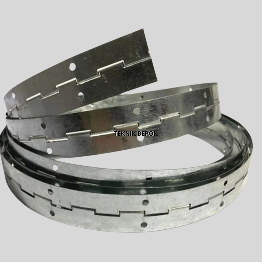 Engsel Piano Stainless Steel 3.2 mm x 180 cm Penyambung Lemari Jendela Bingkai Pintu Furniture Panja