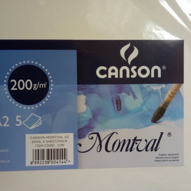

Canson Montval A2 2gsm 5sht watercolor paper KODE G2N3