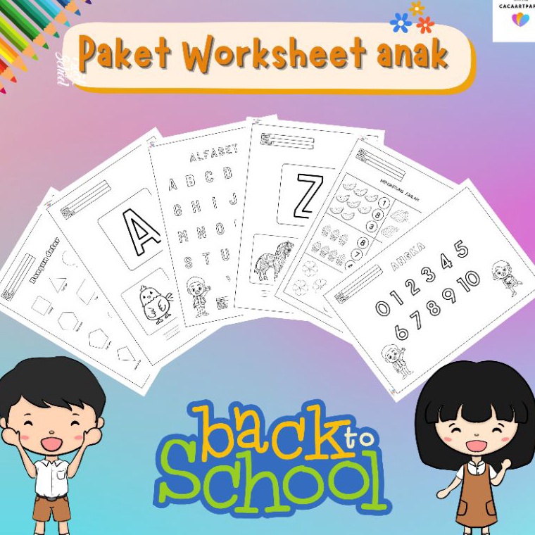 

WORKSHEET ANAK KERTAS MEWARNAI KERTAS GAMBAR PAKET WORKSHEET ANAK PAUD TK A4 KODE G9D8