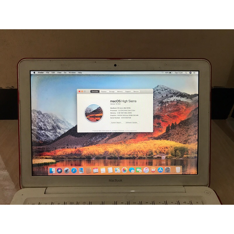 Macbook white unibody mid 2010 second