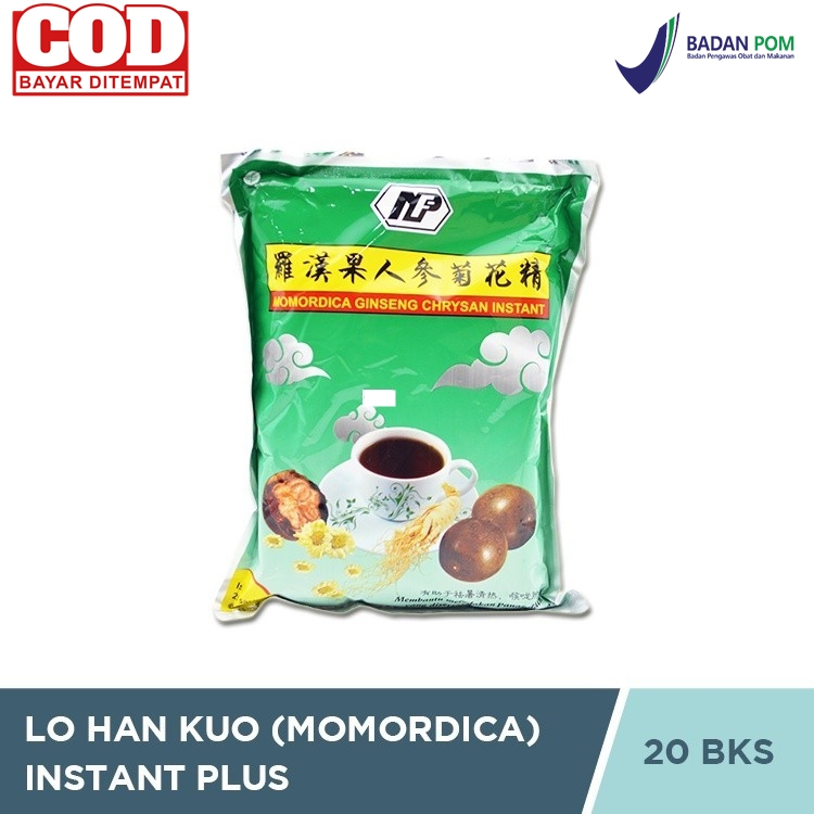 

PROMO Lo Han Kuo Momordica Ginseng Chrysan Instant Plus Pereda Panas Dalam & Tenggorokan Kering