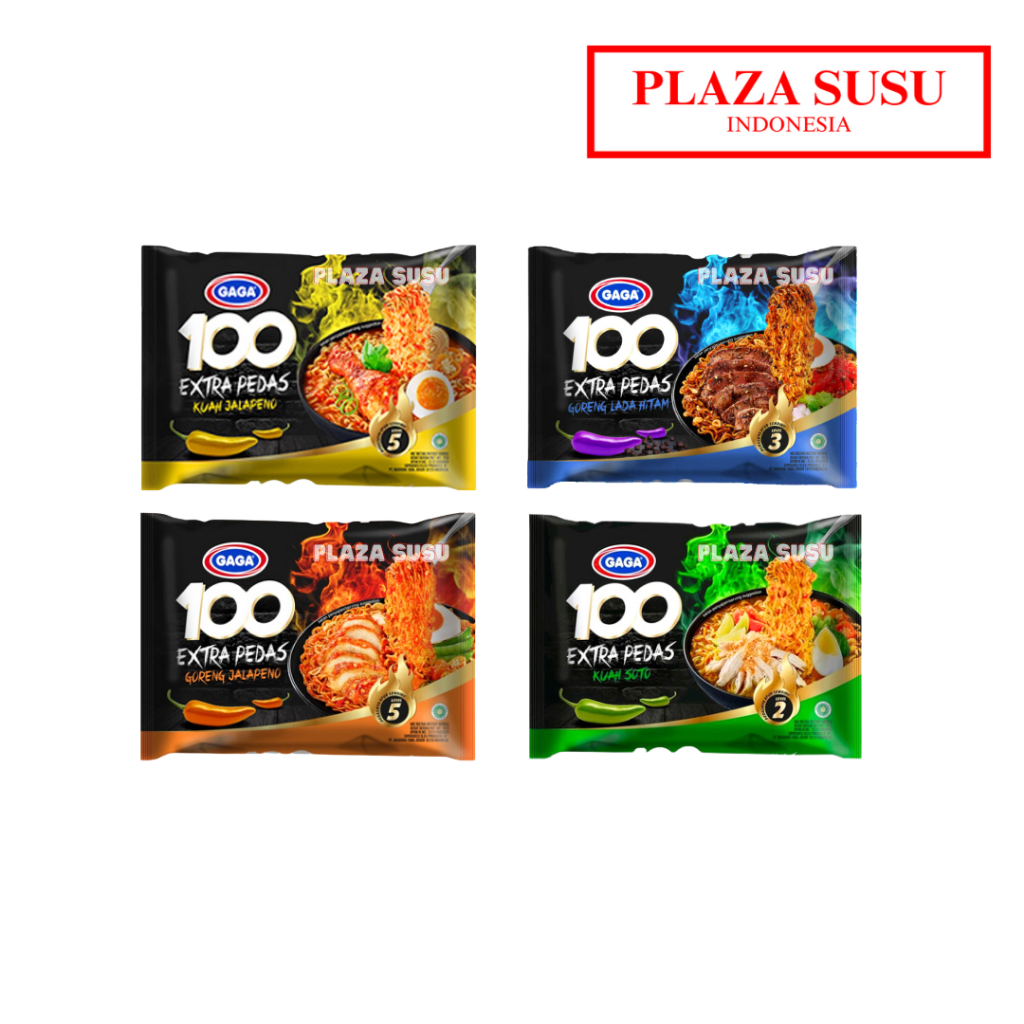 

GAGA MIE 100 GAGA INSTAN GORENG/KUAH EXTRA PEDAS