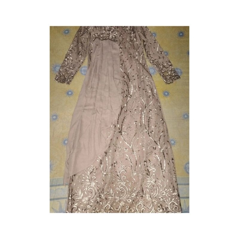 PRELOVED LONG COAT DRESS GAMIS KONDANGAN CARDIGAN BULU