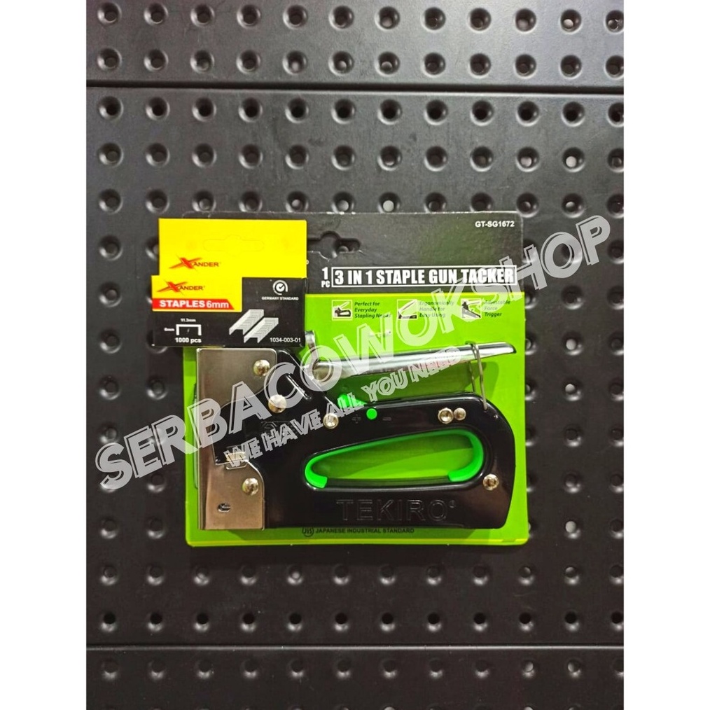 

Tekiro Paket Mesin Staples Jok 3 in 1 Gun Tacker 4 14 mm Isi Staples 6 mm Termurah Berkualitas KODE Q8A5