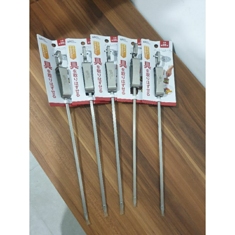 Alat Tusuk Sate 35 cm Stainless Alat Panggang Daging Ayam Sosis  Cooking Tools