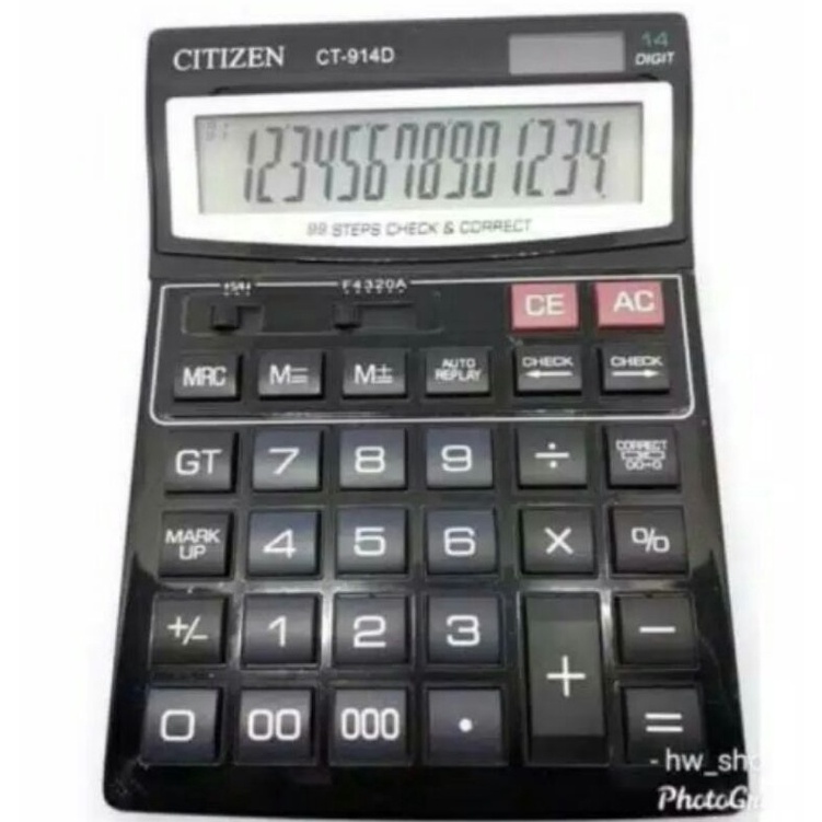 

KODE X6X COD Kalkulator Dagang Kalkulator Citizen CT 914 D 14 Digit Besar