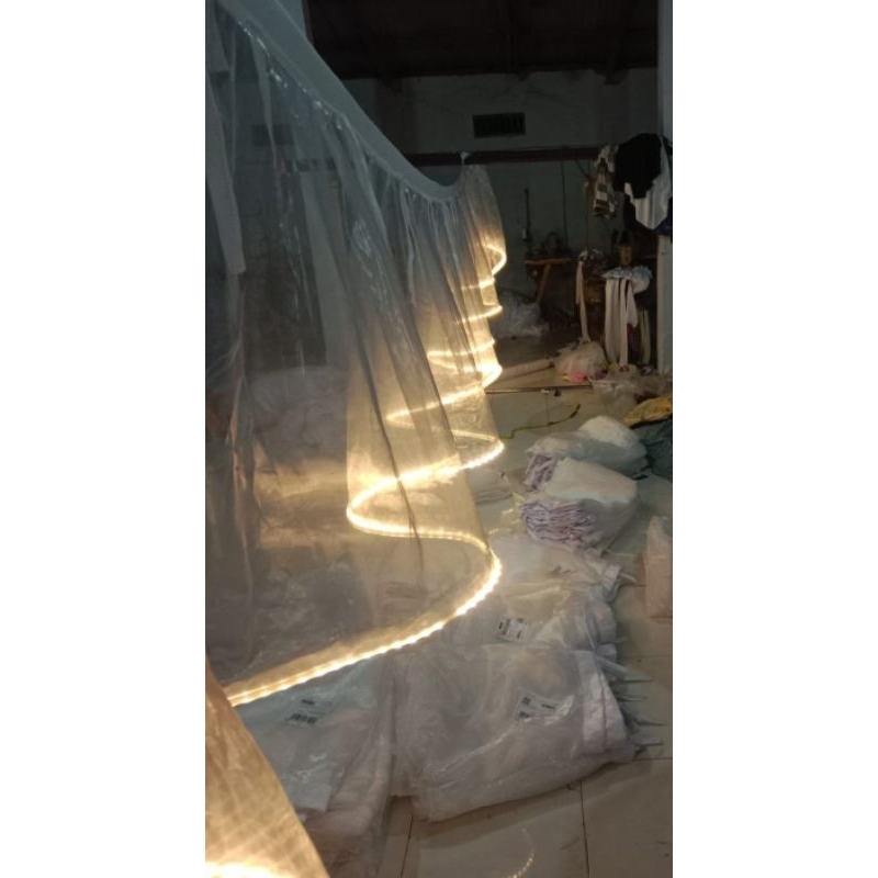Lampu dekorasi tenda- skriting Lampu tenda Organza