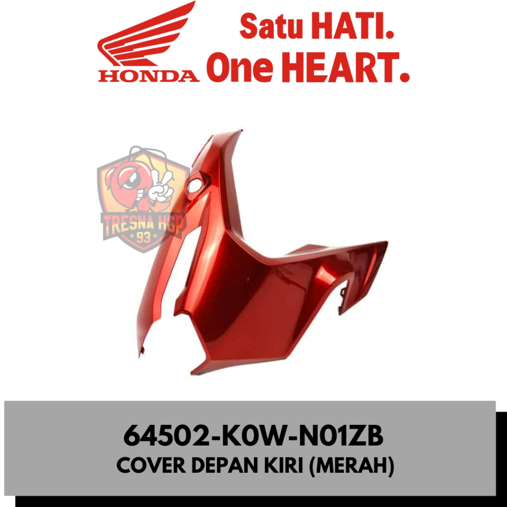 64502-K0W-N01ZB COVER DEPAN KIRI (MERAH) ADV 150 K0W ORIGINAL | COVER L FRONT SIDE 64502K0WN01ZB