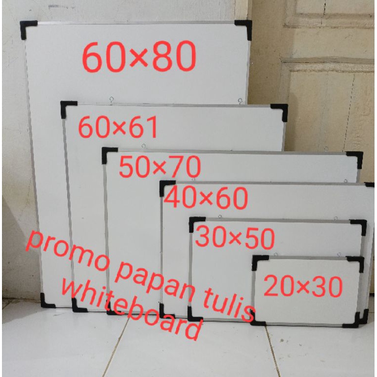 

KODE R1S PROMO PAPAN TULIS WHITEBOARD DARI UKURAN 23 35 46 57 661 68