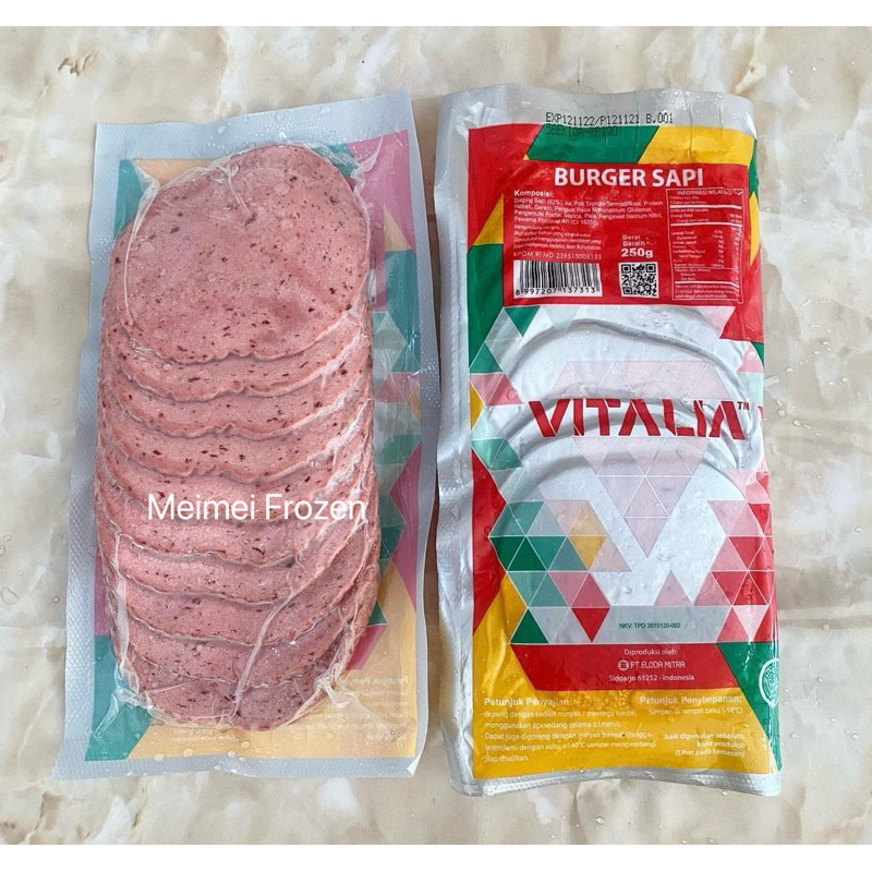 

Vitalia Burger Sapi 250gr isi 10 slice