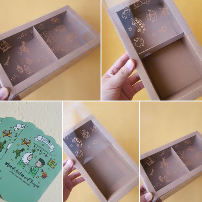 

Premium Dus Mika Idul Fitri Sekat 2 uk 85x85x5 cm 1 pack isi 5 pcs Dus Tag