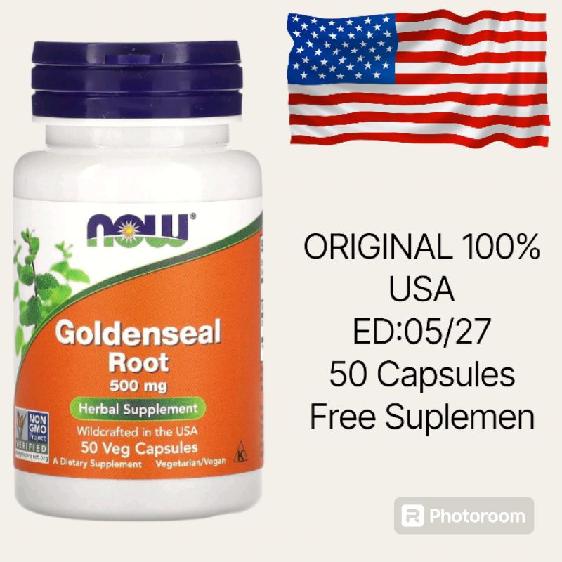 Now Goldenseal Root 500 mg 100 Capsules PREORDER USA